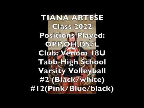 Video of Tiana Artese Volleyball Highlights