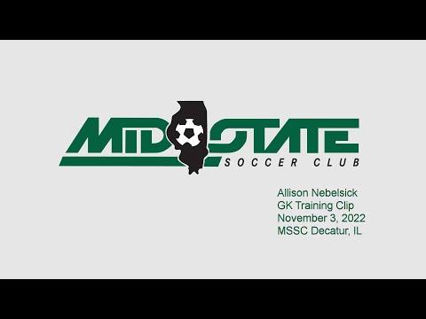 Video of GK Training Clip - Mid State Soccer 11-2022