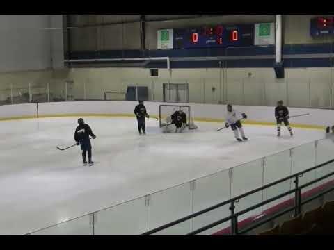 Video of Steel puck from defender, back hand goal