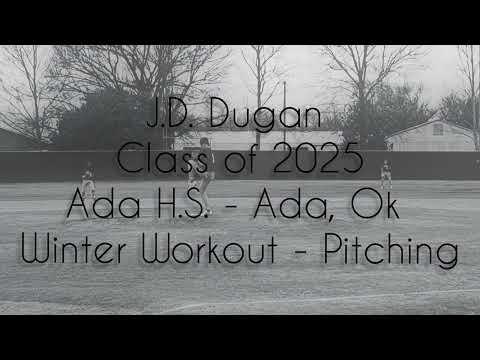 Video of J.D. Dugan - Class of 2025 - Winter Workout/Pitching - Ada H.S. - Ada, Ok