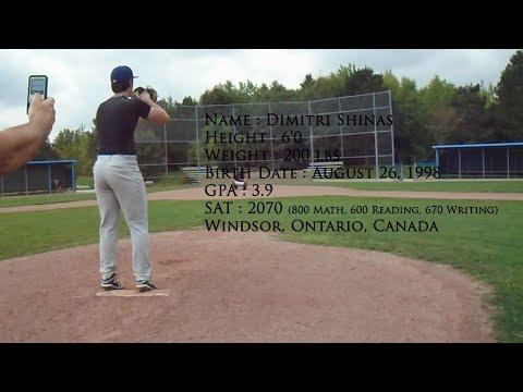 Video of Dimitri Shinas RHP 91mph Bullpen 2017 Prospect (Radar Gun Verification) 