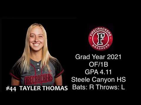Video of Tayler Thomas Firecrackers Brashear/Hicks 16U