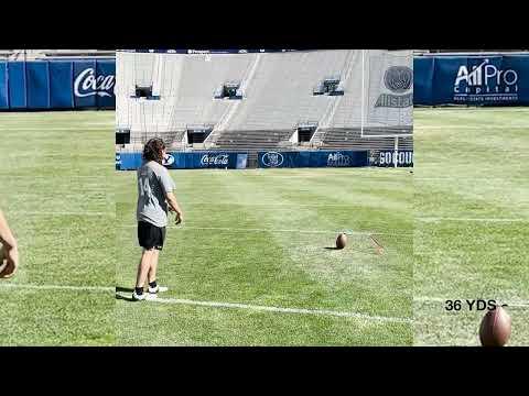 Video of BYU specialist camp 2022 (Fisher Brown 2024)