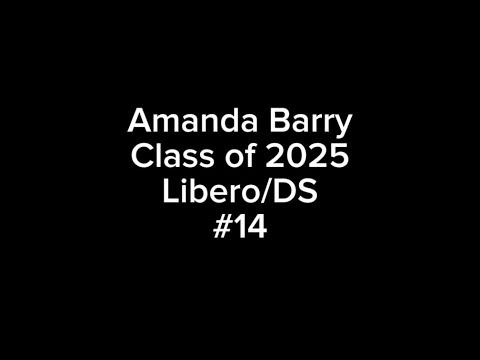 Video of Amanda Barry class of 2025 libero/ds highlights 