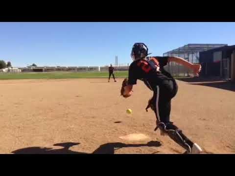 Video of Jocelyn Carrillo 2019 Catcher _ OF Defensive Softball Skills Video _ Nov 2017 