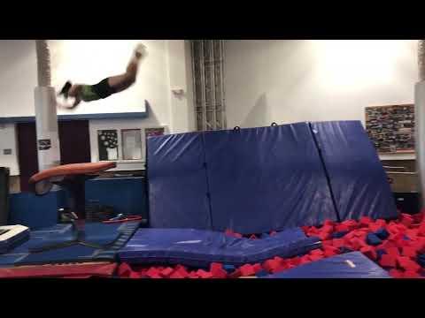 Video of Yurchenko tuck full onto mat in pit