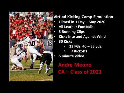 Video of Andre Meono Kicking Camp Simulation
