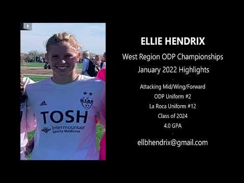 Video of Ellie Hendrix West Region ODP Championships Jan 2022