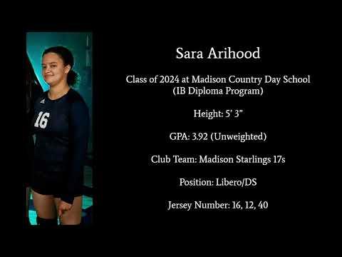 Video of Sara Arihood Volleyball Recruiting Video