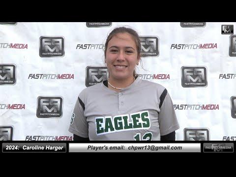 Video of 2024 Caroline Harger 4.0 GPA - Third Base and Catcher Softball Skills Video - Eagles Fastpitch 16u