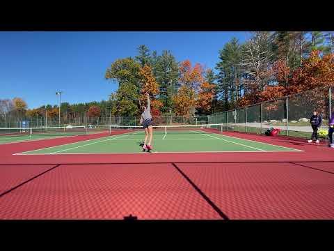 Video of Emily serving