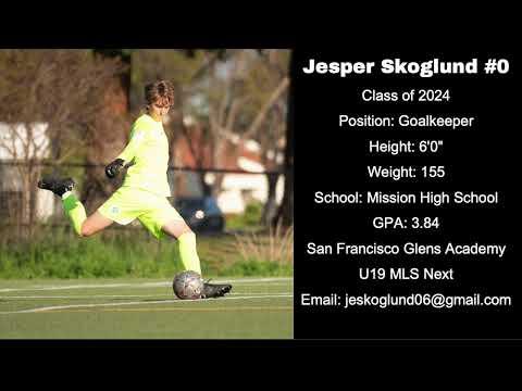 Video of Jesper Skoglund Fall Season MLS Next Highlights 2023