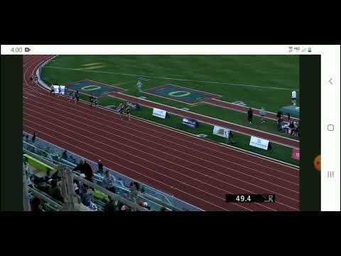 Video of 800 m lane 6 Bandon Black and gold jersey