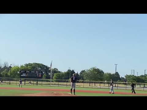 Video of Line drive triple to the fence 