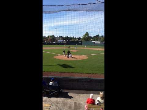 Video of Zak Throwing out a runner vs. Columbia River (Varsity 2014)