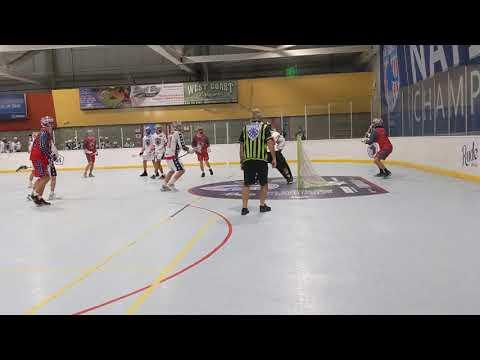 Video of Aidan Niklaus Diving Goal in US Box Lacrosse National Game