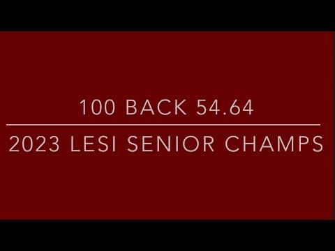 Video of 100 Backstroke 2023 LESI Senior Champs