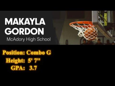 Video of Makayla Gordon 2019-2020 highlights