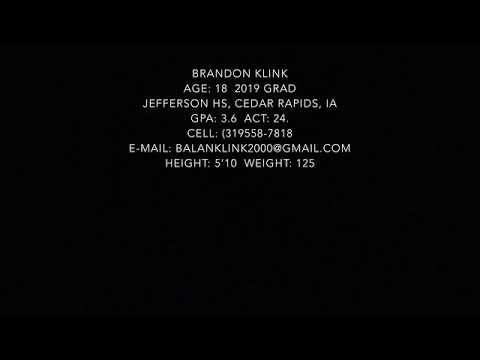 Video of Brandon Klink Recruiting Video 2019