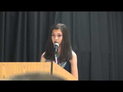 Video of 8th Grade Graduation Speech 