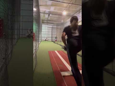 Video of Maddi pitching practice back door curve