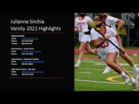 Video of Julianna Sirchia Varsity Lacrosse Highlights 2021
