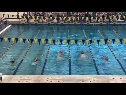 Video of 200 free, lane 4, green cap/black suit,  03/03/19