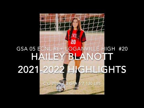 Video of Hailey Blanott 2021-2022 Soccer Highlights