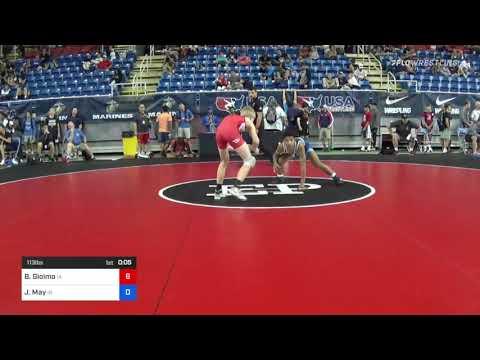 Video of 2021 US Marine Corps 16U National Championships - 113 Lbs Consi Of 32 #2 - Blake Gioimo, Iowa vs Jalen May, Indiana