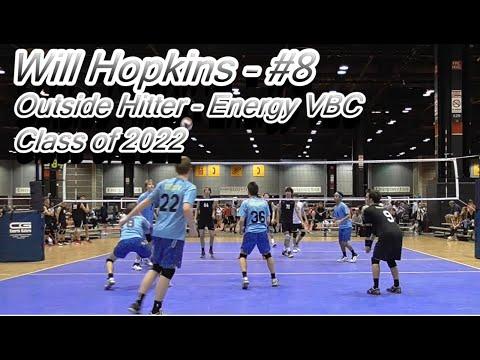 Video of Will Hopkins #8 - Outside Hitter - Energy Volleyball Club - Class of 2022