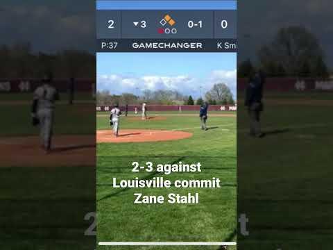 Video of Single and homerun off Louisville commit