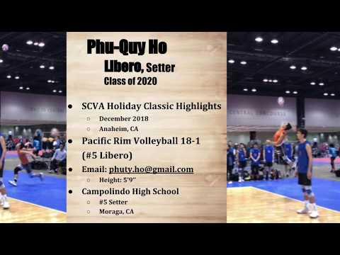 Video of Phu-Quy Ho (Class of 2020) Libero Volleyball Highlights #2, SCVA Holiday Classic 2018