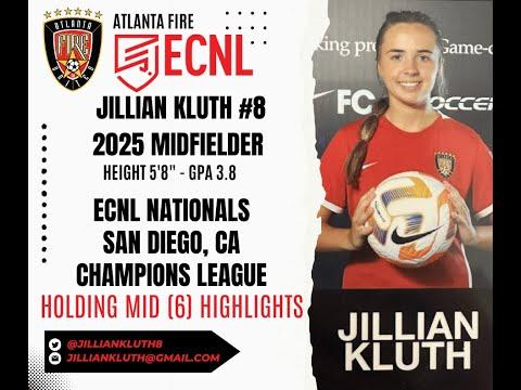 Video of Jillian Kluth 2025 ECNL Nationals Def Mid HL