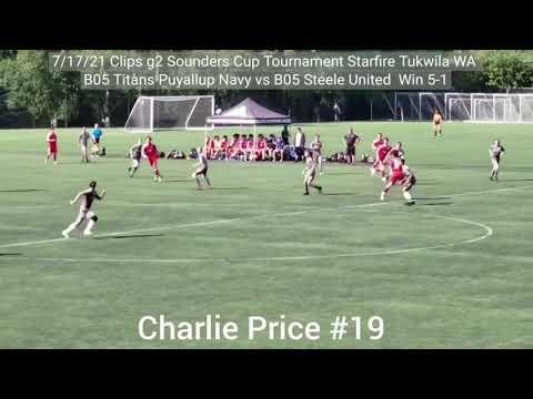 Video of Charlie Price #19 Sounders Cup Tournament Champions Highlights 7/16/21 - 7/18/21