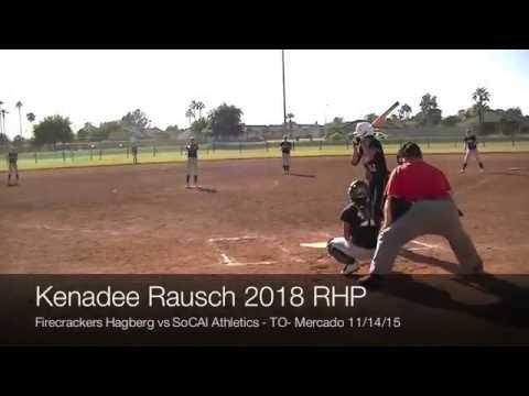 Video of Kenadee Rausch 2018 RHP vs So Cal Athletics 