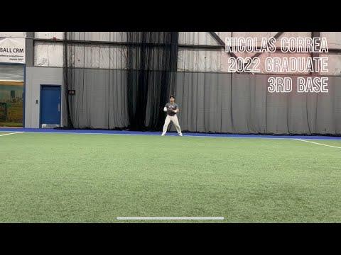 Video of Nicolas Correa 2022 graduate 3rd base