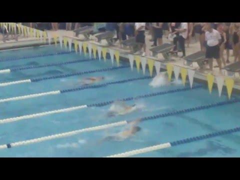 Video of Ian Miskelley - 200 Y Backstroke - January 17, 2016.  Lane 5, white cap