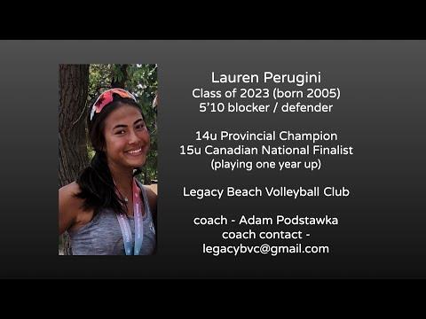 Video of Lauren Perugini - Class of 2023 - 2019 Beach Volleyball Highlight Video