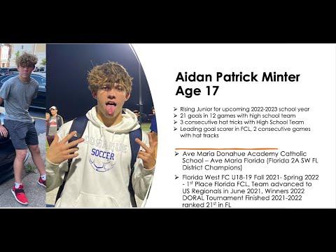 Video of Aidan Patrick Minter 2021-2022 Soccer Highlights