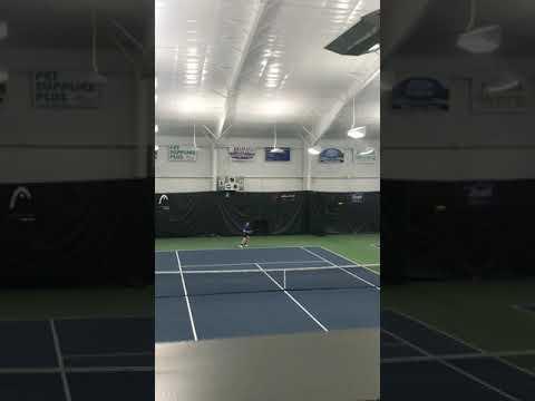 Video of Aden Thewes Class of 2022. Small clip at a competition held at Evansville Tennis Center