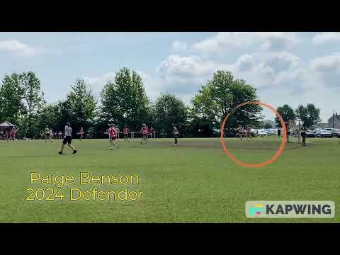 Video of IWLCA Capital Cup - Paige Benson 2024 Defender
