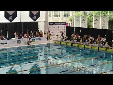 Video of 100 Fly LCM Lane number 1 Mel Zajac jr. international swim meet 06/04/2022