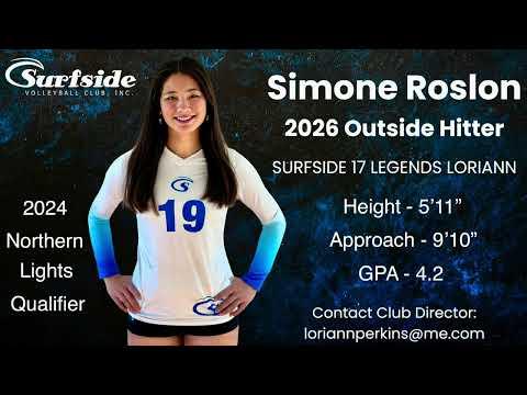 Video of 1/26/24-1/28/24 Simone Roslon #19 OH 2026 Surfside 17 PV Legends Minneapolis Northern Lights Qualifier 17 Open
