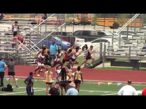 Video of Area boys  100m qual finals, lane one burgundy uniform