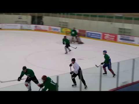 Video of  NAHL Tier 2 Jr A Brookings Blizzard Pre Draft Camp 2016, defense, Green Jersey, #3, blue breezers, blue helmet, red socks