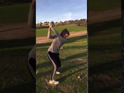 Video of Golf swing - down the line