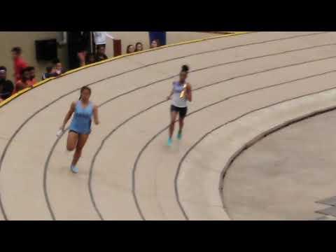 Video of Alison running 4x160 relay at Enid Indoor Track Meet