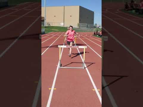 Video of Clara Thomas 3 step 3 hurdles run-through