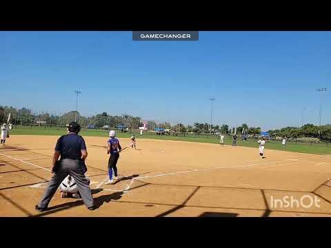 Video of Gianna Baca #8 RHP/SS Az Storm Premier Pitching video SurfCity Showcase Oct 2023