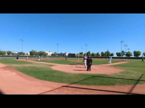 Video of Logan Wheat   Batting   Oct. 2023 Arizona Freshman Fall Classic Tourn   2-RBI Single + Extra Base on Heads-Up Running